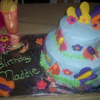 Maddie's 1St Birthday Cake The theme here was butterflies and flowers. I was really pleased with the outcome here. Enjoy!