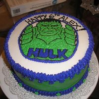 Side View Of Hulk Cake 