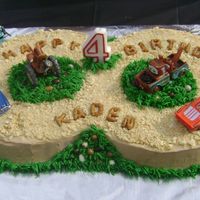 Cars Theme Race Track Cake 