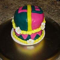 Happy Birthday Lb First layered cake. I was experimenting with color and different things