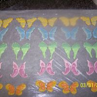 Ri Butterfly Wings My first time working with royal icing. they will become butterflies on cupcakes for my son's eater party.