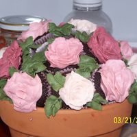 Cupcake Bouquet My first attempt at buttercream roses, honestly is it any good?