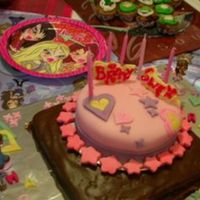 Bratzy Birthday Cake for my niece's 6th b'day with a Brats theme, figurines sold in a pack.