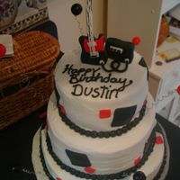 Dsc01390.jpg Buttercream with fondant accents. Guitar and amp are made from fondant.