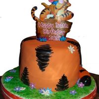 Tigger Satin Ice with edible image plaque.