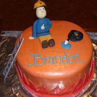 Fireman Sam i had no idea what to do for this cake. i'd never even heard of Fireman Sam. they loved it anyway : )