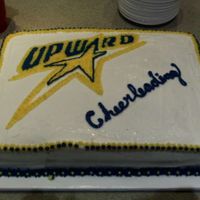 Upward Cheerleading Celebration Cake For our Upward Cheerleading League's celebration event end of season. All buttercream icing.