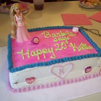 Katie's Barbie Cake My daughters 20th birthday. who would know she would want Barbieall Buttercream icing.