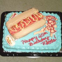 Hot Dog Cake!!!! Here is my Hot dog cake. All cake and buttercream except the fries and condiment packets. What do you guys think!!!! Am I good enough to...