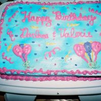 Darlene And Val Birthday cake that I hate!!!! This was the worst cake I have ever done!!! Everything went wrong with this cake. The idea I had in my head...