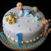 Birthday Cake For Christopher Charbel Design mainly based on a design by Lynette Horner.