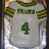 Green Bay Packers Favre Made for my teenage Packer fan - Cinnamin Swirl cake w/cream cheese frosting