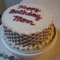 Birthday Cake With Basket Weave I really enjoy using color in my basketweaving. It's very simple, but very fun I think.
