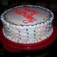 Birthday Cake With A Colorful Basket Weave I did this cake for a friend of mine. I enjoy bright colors and this seemed like a fun thing to do. I am finding that basketweave can be...