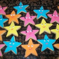 Dora Star Cookies NFSC with royal icing