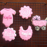 Baby Girl Cookies NFSC with royal icing