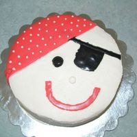 Pirate I've used wipped cream and fondant (not a good choice - the fondant melted), good thing that it was for one of my nephews and he...