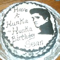 Elvis Cake I made this cake for my husband's birthday. Elvis is fbct. Cake fell apart, but I pieced it back together haha. This was my 4th...