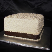 Single Tier Wedding Cake 