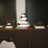 My First Ever Wedding Cake!! My first ever wedding cake(s)... a 16"-12"-8"-4" square fondant covered wedding cake; 8"-4" chocolate/...