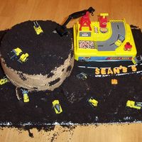 Construction Site Micro minis were used to create this cake.