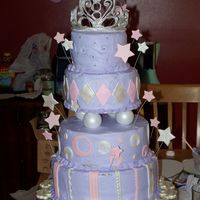 Sweet 16 Sweet 16 cake. BC w/ fondant accents.