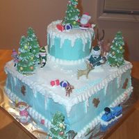 Winter Wonderland This was made for a child's birthday party themed after Christmas. Everything is edible except for the characters. The client bought...
