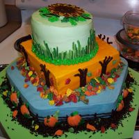 Autumn Cake entry into DH's company Bakeoff...won most creative!