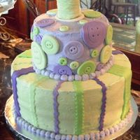 Birthday Cake For A Quilter/sewing Enthusiast I made this for my mom's surprise 60th birthday party. She loves to sew and quilt, so I used that as a theme and incorporated her...