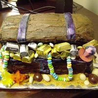 Treasure Chest Cake Another view -- more detailed look at the front.