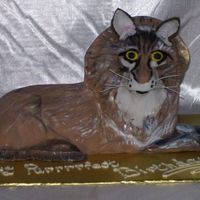 Woofy The Cat My customer gave me a picture of his girlfriend's cat. I used the Wilton lamb pan.