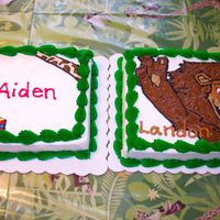Madagascar Cakes These are the cakes I made for my little guys' fourth birthdays...all buttercream frosting