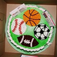 Sports-Variety One of several cakes made for a cake walk at a Back To School Carnival