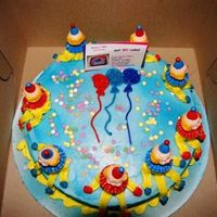 Clown Around One of several cakes made for a cake walk at a Back to School Carnival.