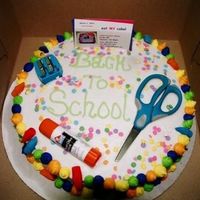 Back To School One of several cakes made for a cake walk at a Back to School Carnival.