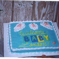 Sister's Baby Shower Cake I told my sister I would do the baby shower cake and when it came down to it I had no idea what I was going to do, finally this was going...