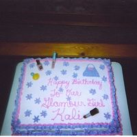 Glamour Girl My niece loves make-up, so I thought she would love this cake!