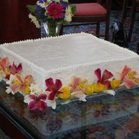 Wild Flowers This was a cake I made for my brother-in-law's wedding. Rich german chocolate cake with dried sour cherries that I marinated in Kirsh...