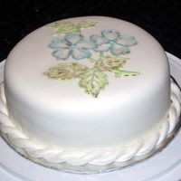 Brush Embroidery On Fondant Second fondant attempt. First attempt at brush embroidery - I like the result!