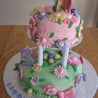 Tinker Bell Birthday Cake My daughter requested a "tiered cake" for her 5th Birthday!! We had Tinker Bell at the party...so the cake was really fun! My BC...