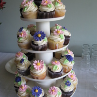 Flower Cupcakes These were made for my Mother-in-law's 80th Birthday Open House. Flowers are Royal Frosting.