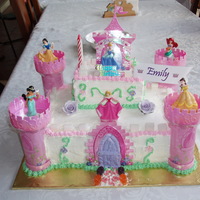 Princess Castle Cake Princess castle cake. Bottom layer is ice cream top layer is butter cake.