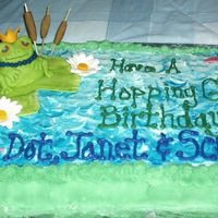 Dot's Frog On A Lilypad this cake was made for a friend's mother who just loves frogs! a few names were added of people who were at the party and have the...