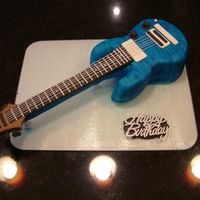 Guitar Birthday Cake vanilla sponge with vanilla butter cream. hand carved to copy a PRS custom guitar, thanks for looking!