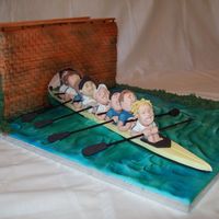 Rowing Boat & 8 Rowers 