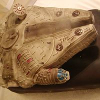 Millennium Falcon This is my very first sculptured cake and I am so excited how it came out. I hope you like it as much as I made making it.