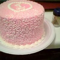 Cornelli MIL's birthday cake- my first time with cornelli lace- and man, next time I'm making the icing thinner from the start!