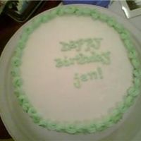 Simple Green Cake just a simple little cake for a friend's birthday. It actually looked quite nice in person, the photo doesn't show it very well...