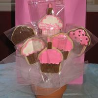 Cupcake Cookie Bouquet NFSC with Royal Icing