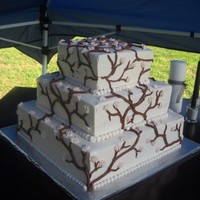 Cherry Blossom Cake 8/12/16 square cherry blossom cake, whipped frosting